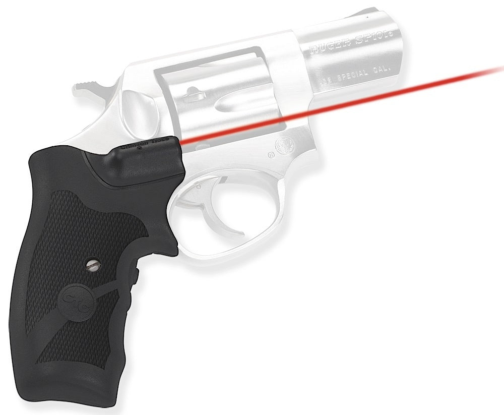 Crimson Trace Red Laser Lasergrips for Ruger SP101, 633nM Wavelength 5mW, Adjustable Black Polymer Grips