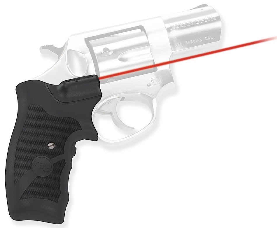 Crimson Trace Red Laser Lasergrips for Ruger SP101, 633nM Wavelength 5mW, Adjustable Black Polymer Grips