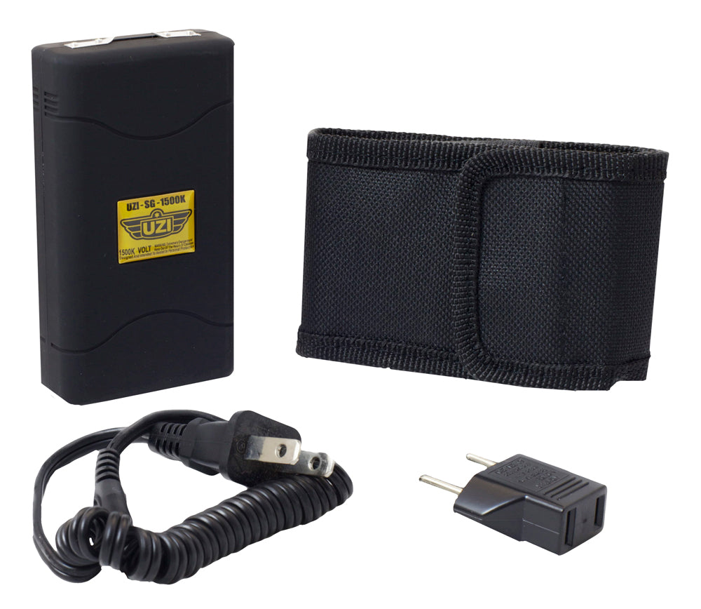 Uzi UZISG1500 1.5M Volt Rechargeable Electric Stun Gun Black