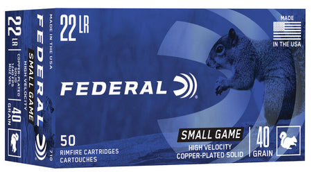 Federal  .22 Long Rifle 40 grain Copper-Plated Round Nose ammunition
