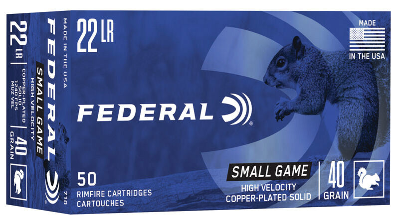 Federal  .22 Long Rifle 40 grain Copper-Plated Round Nose ammunition
