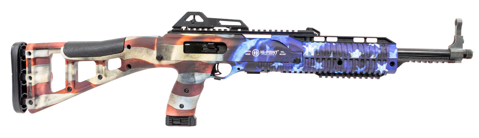 Hi-Point 4595TSFLG 4595TS Carbine 45 ACP 17.50" 9+1, American Flag, Skeletonized Stock, Adjustable Sights