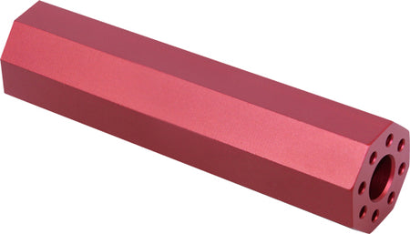 Guntec AR15 Fake Suppressor 4.5" 1/2-28 Threaded Red