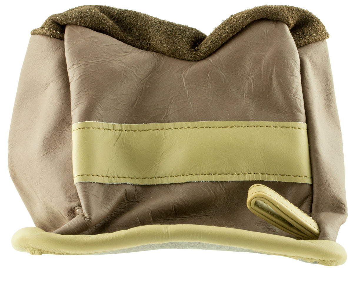 BenchMaster BMALBBME Tan Leather Shooting Bench Bag Medium Unfilled