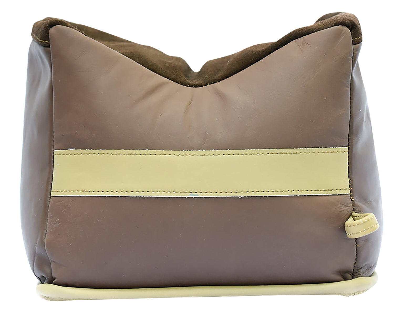 BenchMaster BMALBBKE Brown Leather Shooting Bench Bag Large Unfilled