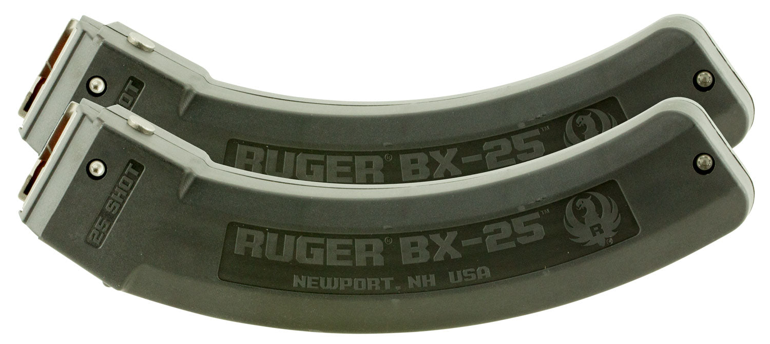 Ruger 90548 BX-25 25-Round .22 LR Black Magazine for 10/22/SR/Charger 2-Pack Value