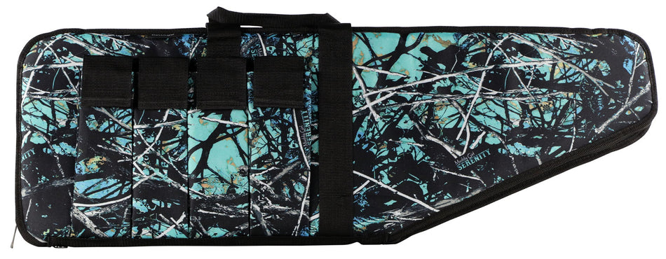 Bulldog SRN1038 Extreme Tactical 38" Serenity Camo Rifle Case with Heavy-Duty Full-Length Zipper and Mag Pouches