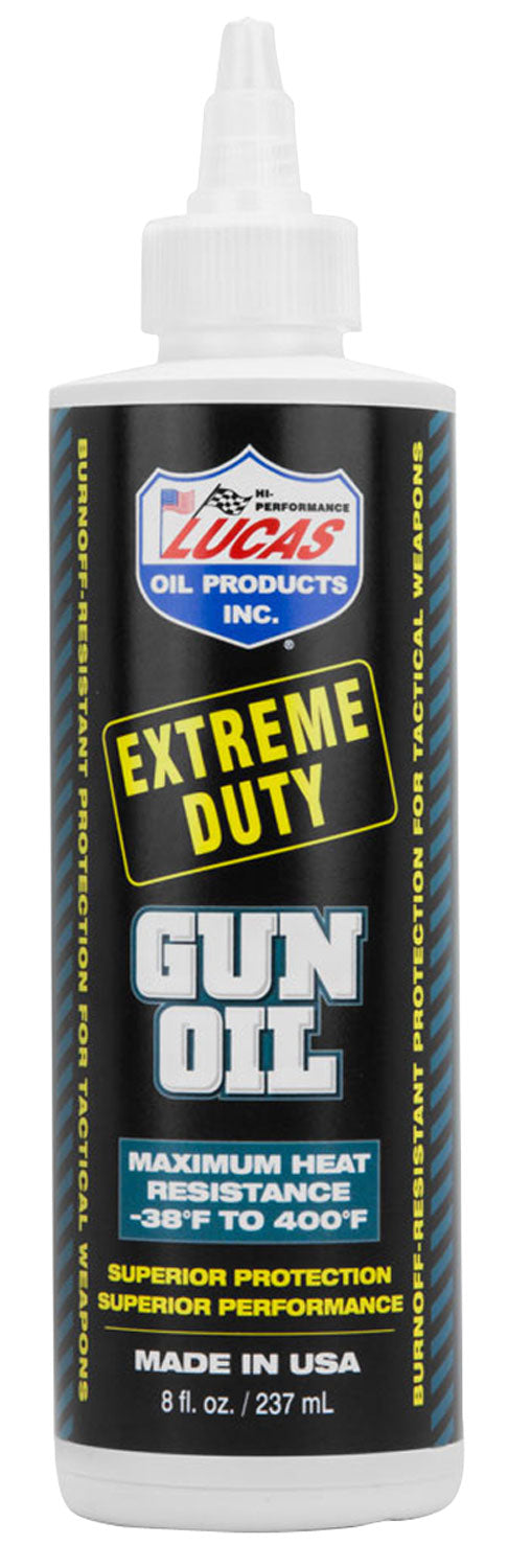 Lucas Oil 10870 8oz Gun Oil Heat and Friction Protection Squeeze Bottle