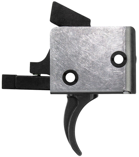 CMC Triggers 91501 Drop-In AR-15 Curved Single-Stage Trigger Black/Silver Finish 3-3.50 lb Pull