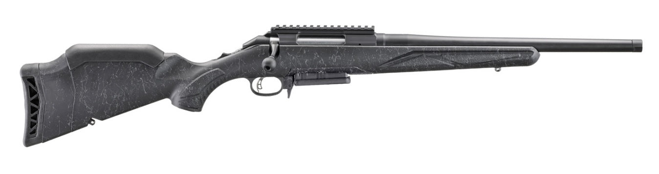 Ruger 56905 American II Patrol 300 Win Mag 3+1 20" Graphite Black Cerakote Threaded Bull Barrel & Alloy Steel Receiver w/Picatinny Rail, Black Splatter Adj LOP Synthetic Stock
