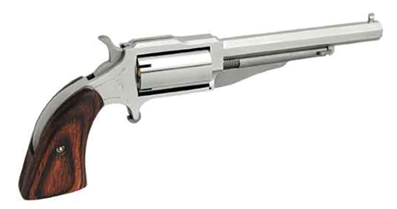 NAA Earl Combo .22 Cal #11 Percussion Cap & Ball Stainless Revolver - 4" Barrel, 5-Round Capacity with Kit