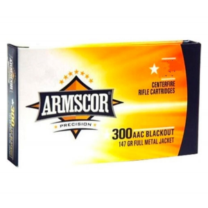 Armscor .300 AAC Blackout 147gr FMJ Rifle Ammunition