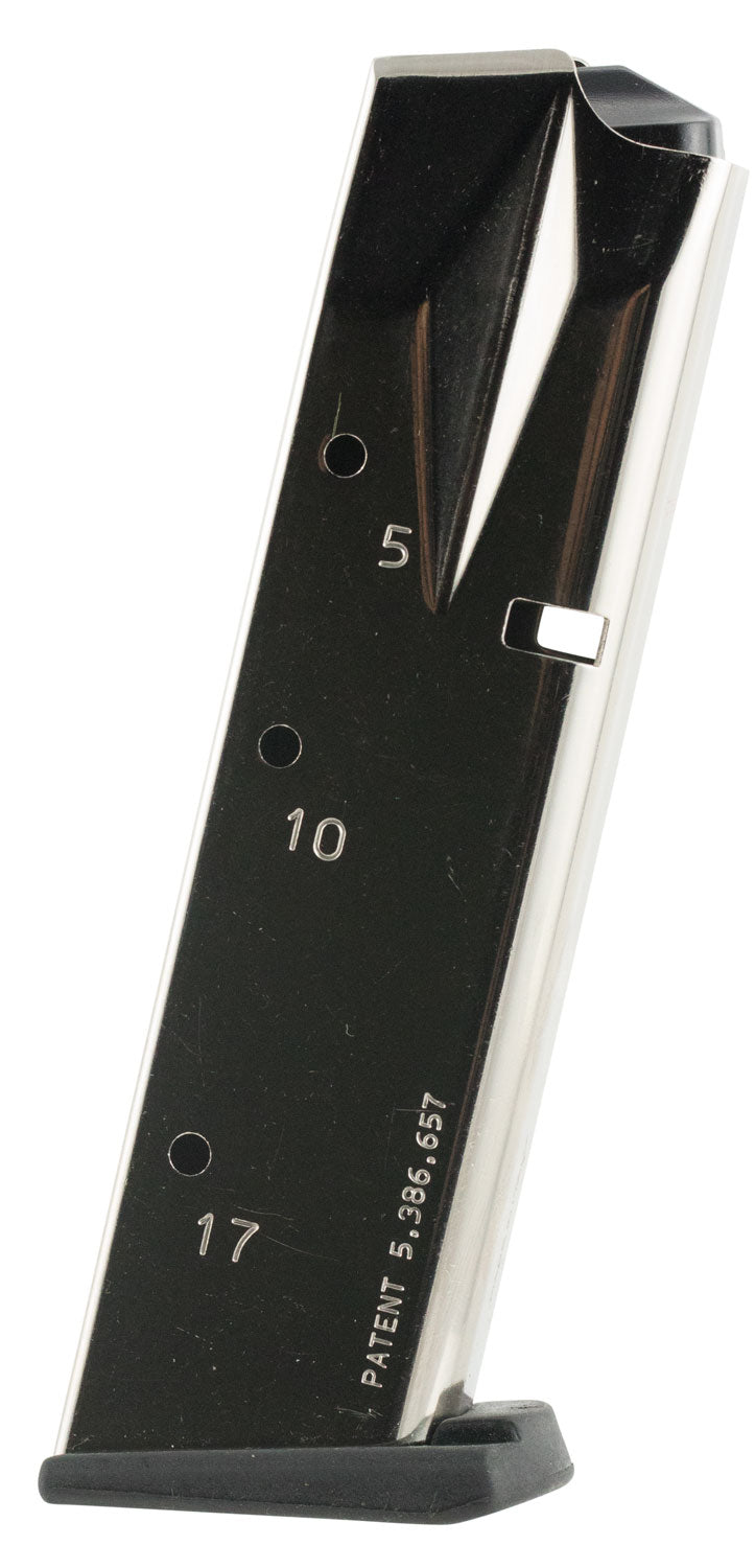 Mec-Gar MGSW5917N 9mm Luger S&W 5900/910/915 17-Round Nickel Handgun Magazine