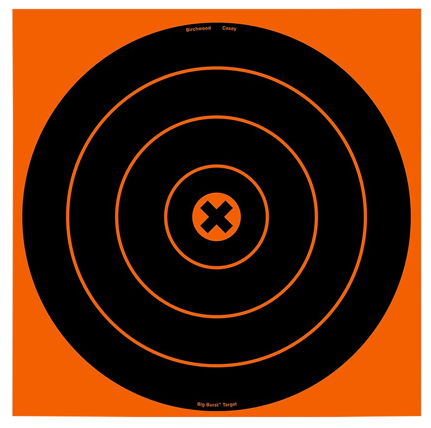 Birchwood Casey 12" Bullseye Big Burst Self-Adhesive Revealing Target Black/Orange 3 Pack