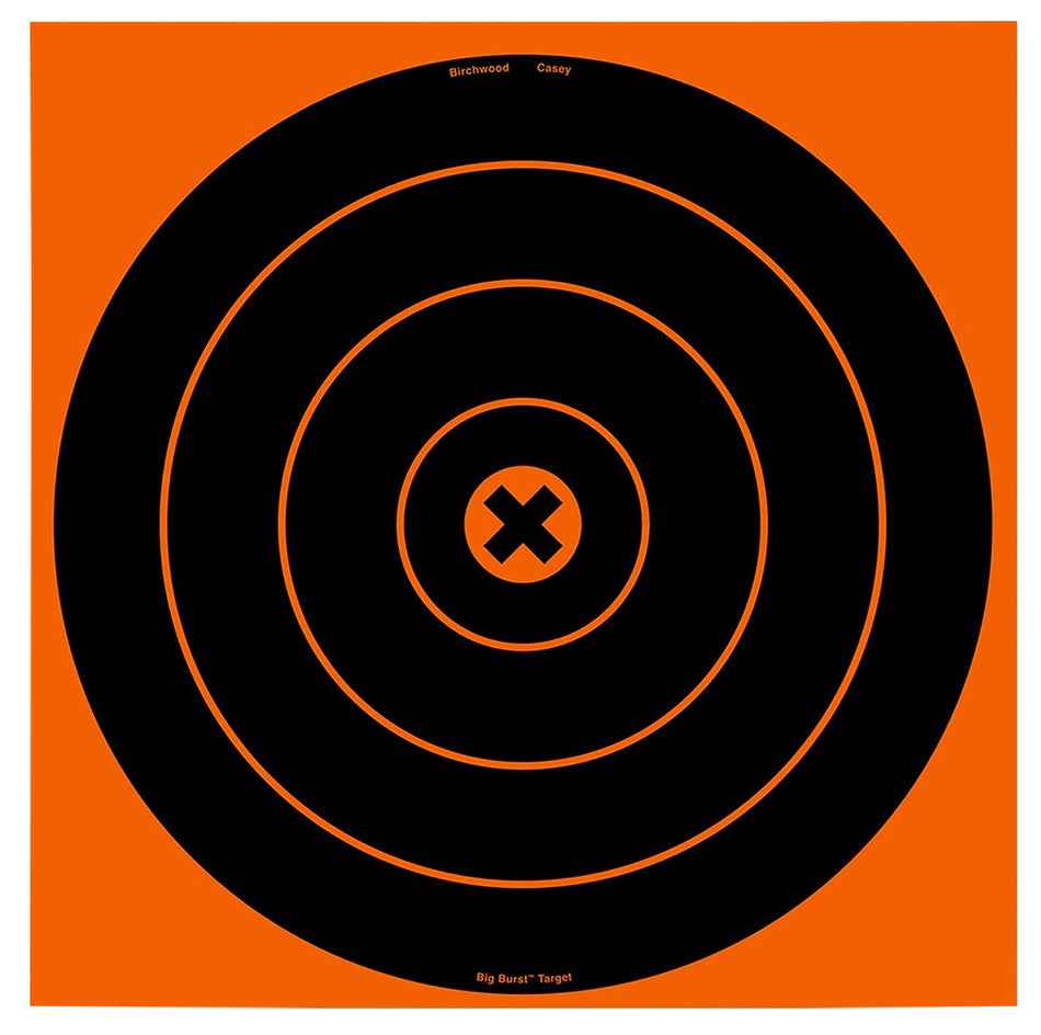 Birchwood Casey 12" Bullseye Big Burst Self-Adhesive Revealing Target Black/Orange 3 Pack