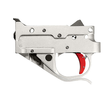 Timney Triggers 10222C16 2.75 lb Single-Stage Curved Trigger Silver/Red Finish for Ruger 10/22
