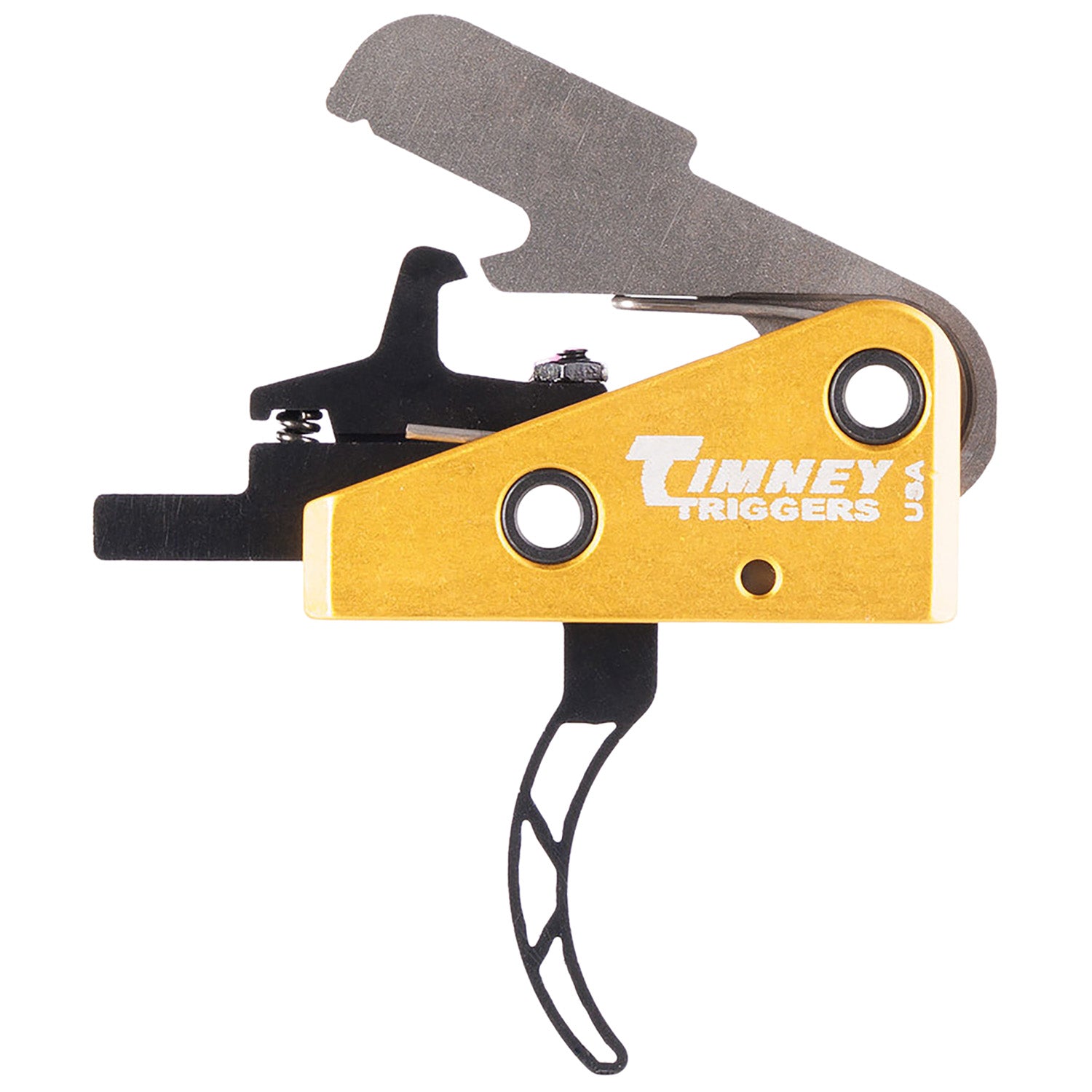 Timney Triggers 661S AR-15 Single-Stage Skeletonized 3 lb Curved Trigger Black Gold Finish