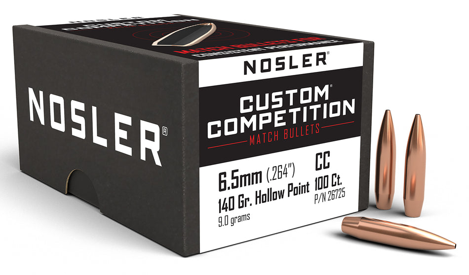 Nosler Custom Competition 6.5 Creedmoor 140gr HPBT Match Bullets 100/Box