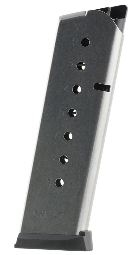 Mec-Gar 1911 Government Standard Detachable Stainless Magazine .45 ACP 8 Round