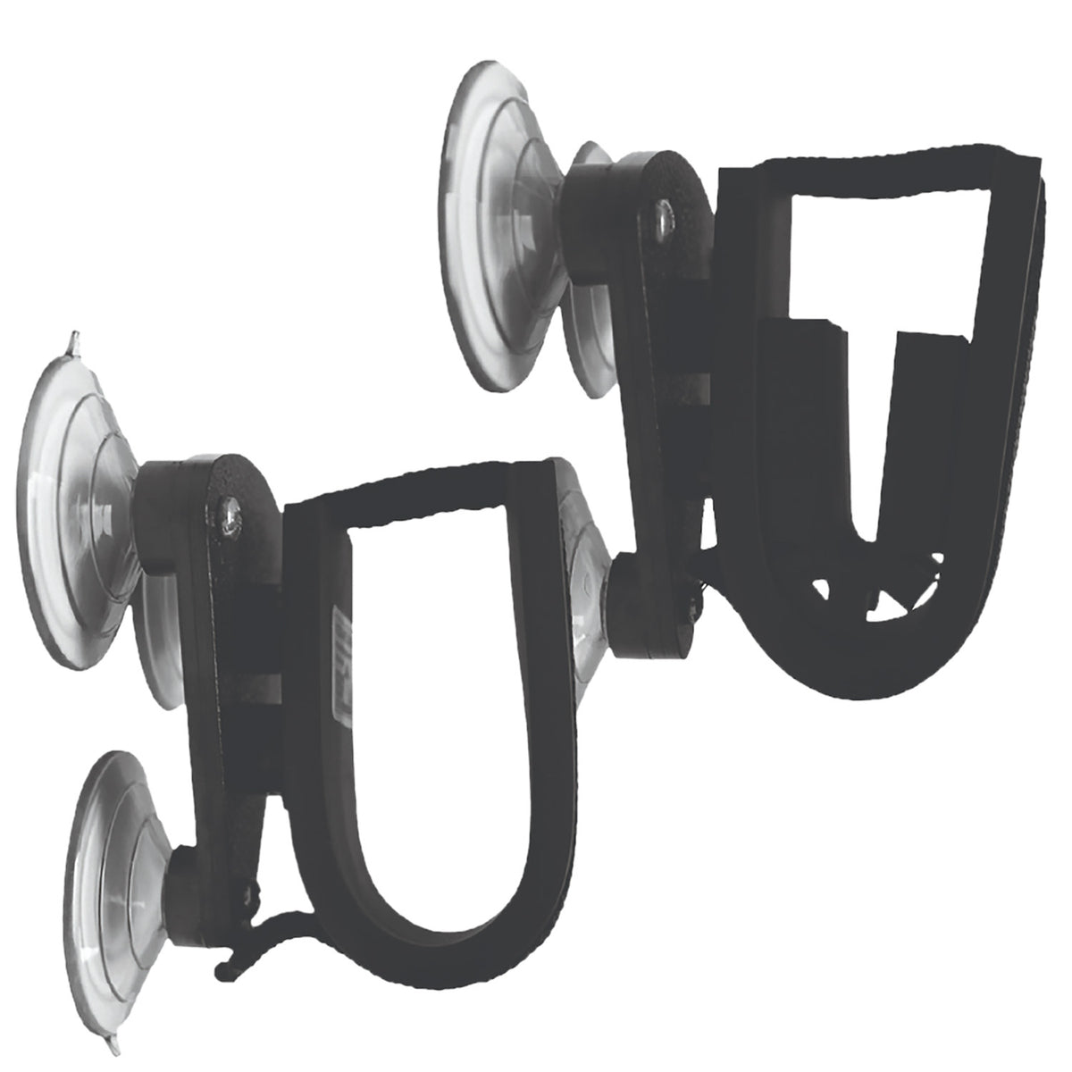 Rugged Gear Suction Cup Gun Holder for Vehicles 10010 Black Metal