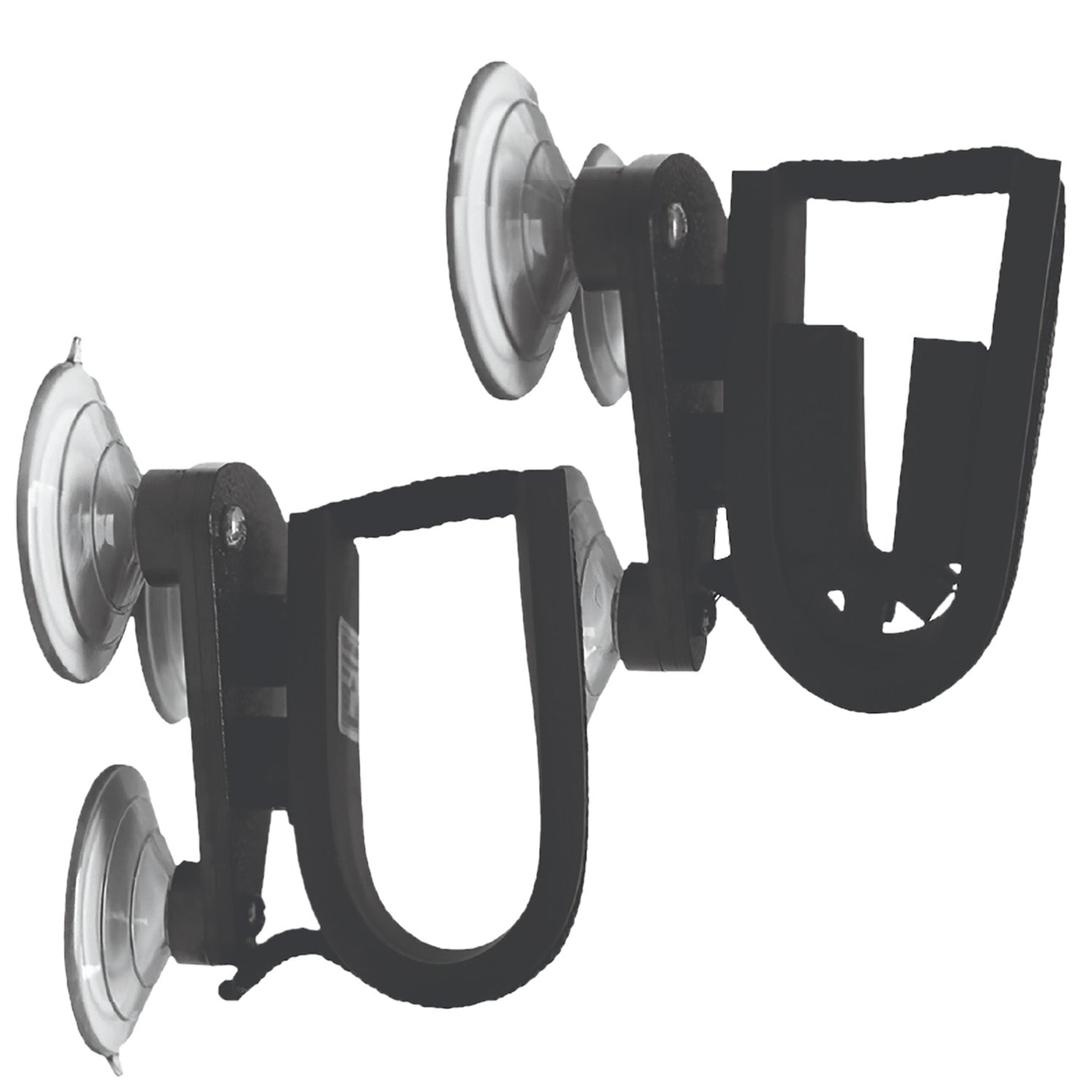 Rugged Gear Suction Cup Gun Holder for Vehicles 10010 Black Metal