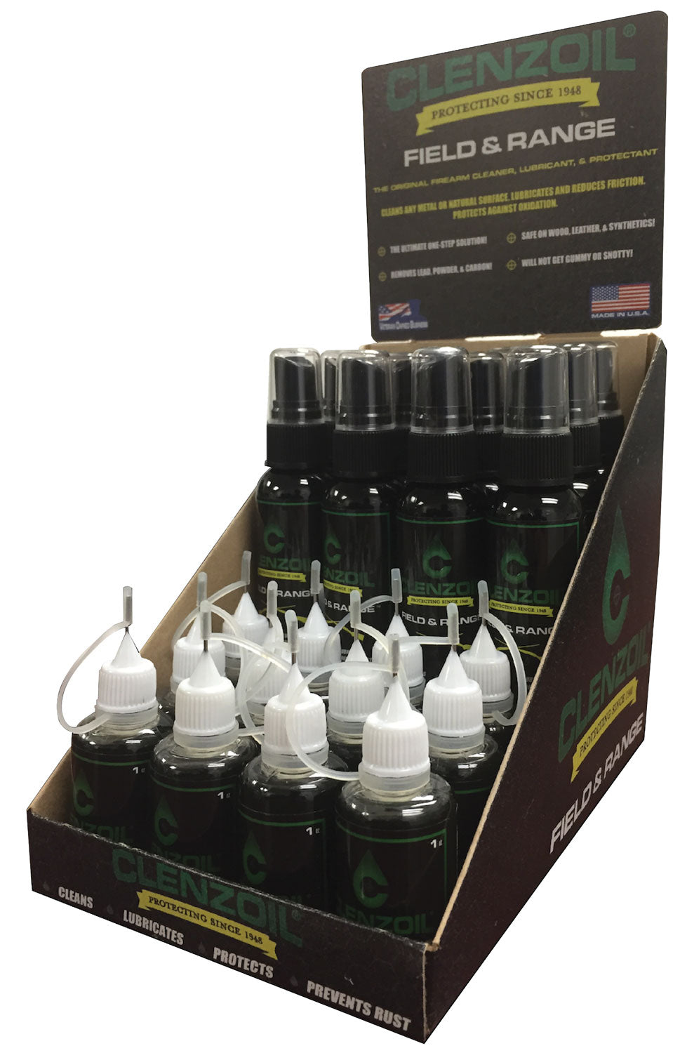 Clenzoil Field & Range 2281 Retail Display 24 Units, Firearm Cleaner and Lubricant