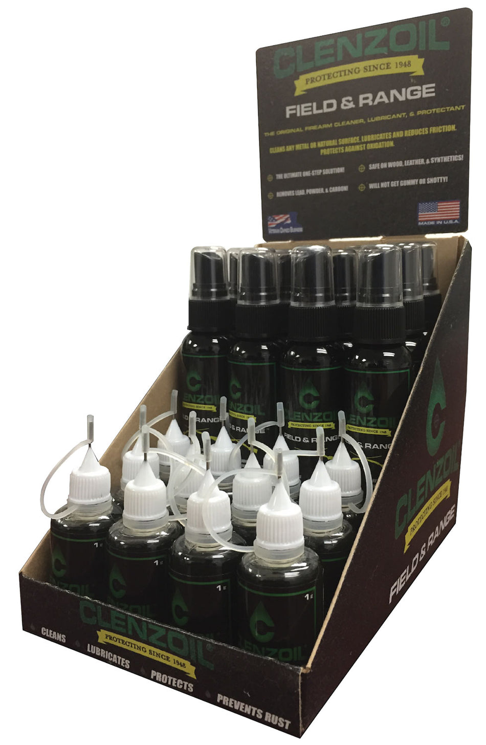 Clenzoil Field & Range 2281 Retail Display 24 Units, Firearm Cleaner and Lubricant
