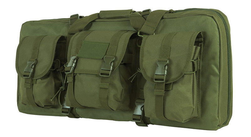Vism 28" Deluxe 2-Gun SubGun/AR/AK Pistol Carry Case Green