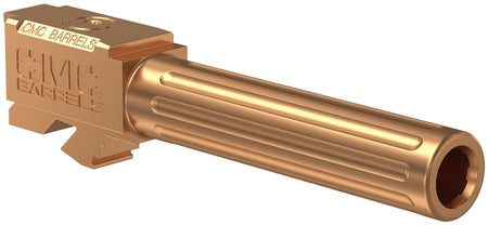 CMC Triggers Match Precision 9mm Luger 4.01" Bronze DLC Bead Blasted Fluted Barrel for Glock 19 Gen3-4