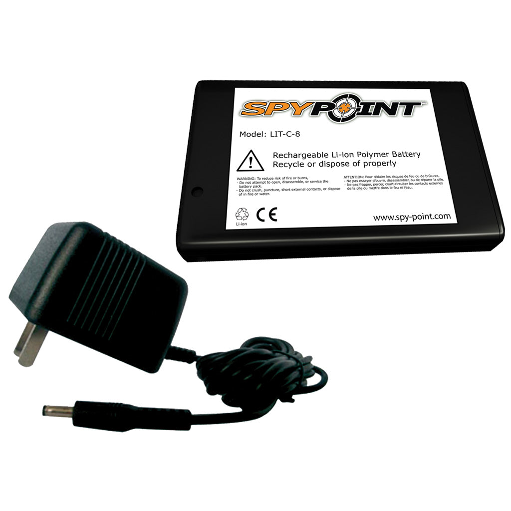 SpyPoint Lithium Rechargeable Battery Pack with Charger - Link Dark/Link Evo
