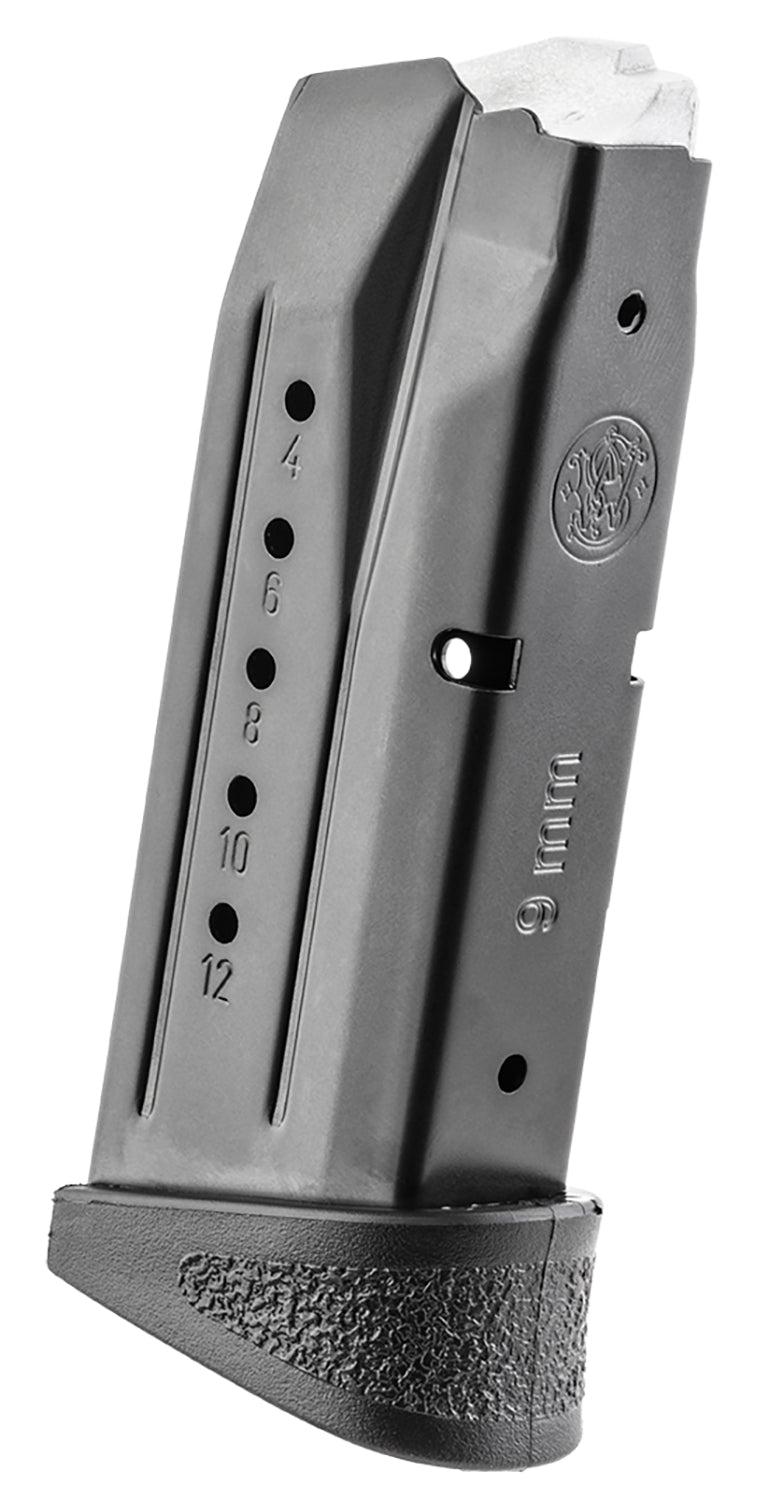 S&W 194530000 M&P Compact 12-Round 9mm Luger Blued Steel Finger Rest Magazine