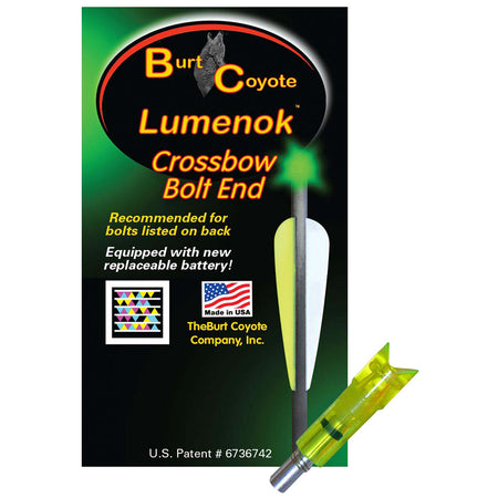 Lumenok Lighted Crossbow Nocks Green Moon Gold Tip Fit 3 pk.
