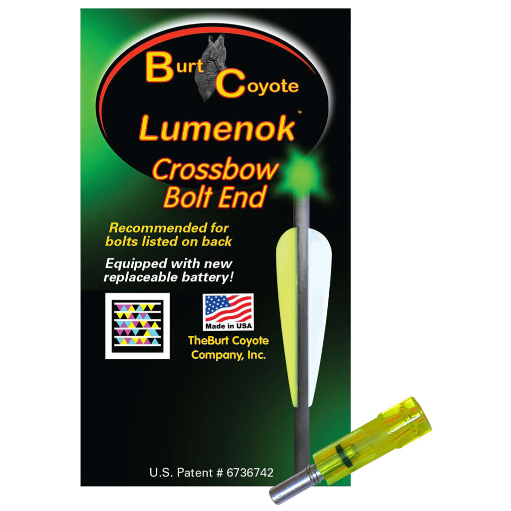 Lumenok Lighted Flat Crossbow Nocks Green Gold Tip Fit 3 pk.