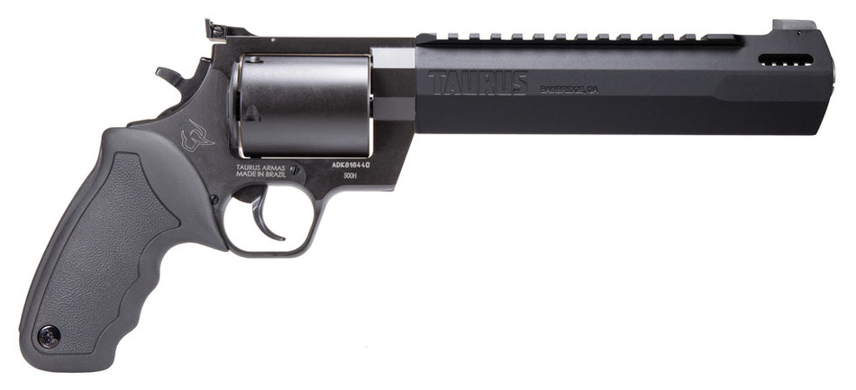 Taurus 2500081RH Raging Hunter Large Frame 500 S&W Mag 5rd 8.38" Black Ported/Target Crown Barrel, Matte Black Oxide Cylinder, Black Steel Frame Black Rubber Grip