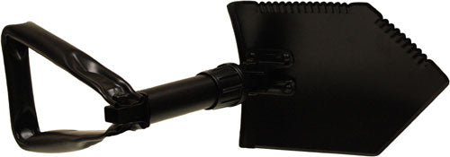 Red Rock Black Military Tri-Fold Shovel Serrated Edge 23 In Open with Case