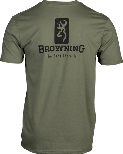 BROWNING SS T-SHIRT EMBLEM MILITARY GREEN LARGE