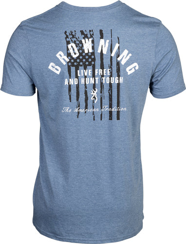 BROWNING SS T-SHIRT HUNT TOUGH BLUE XLARGE