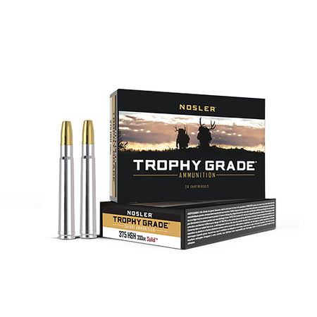 Nosler Trophy Grade Safari Nosler Solid 300 Grain .375 H&H Mag 2550 fps