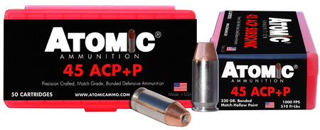 Atomic Precision Craft .45 ACP/Auto 230 grain Bonded Match Hollow Point ammunition