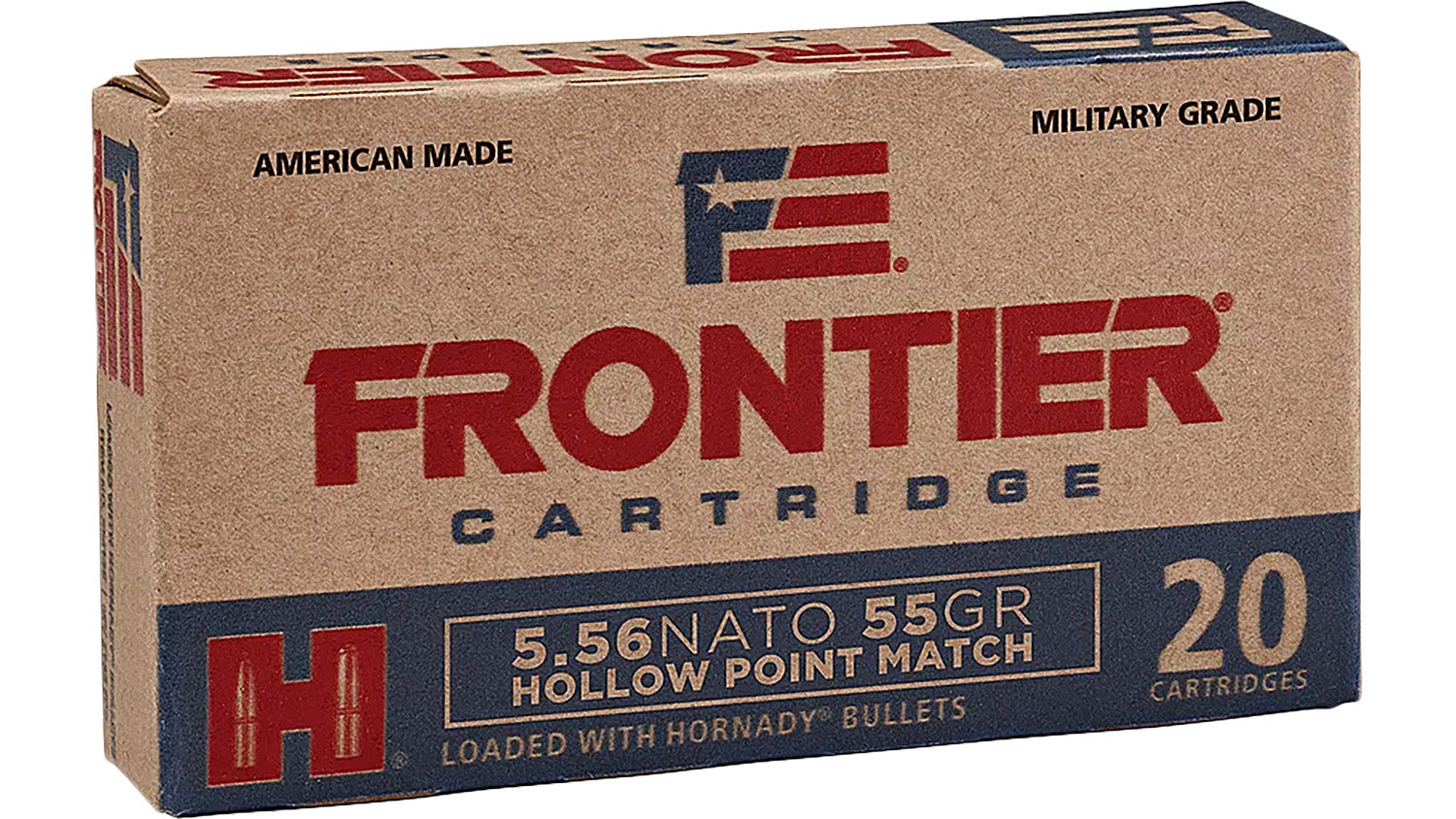 Frontier Cartridge Lake City Centerfire Rifle Match 5.56x45mm NATO 55 grain Hollow Point Match ammunition