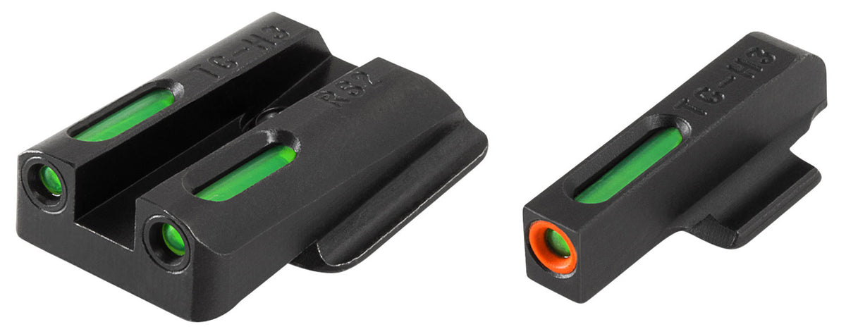 TruGlo TFX Pro TG13RS2PC Ruger Pistol Orange Front & Tritium Fiber Optic Rear Sight Set
