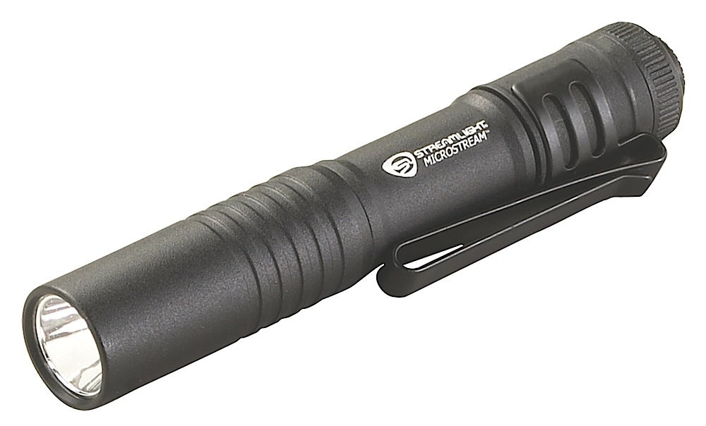 Streamlight MicroStream 66318 Black Anodized Pocket Flashlight 45 Lumens C4 LED AAA