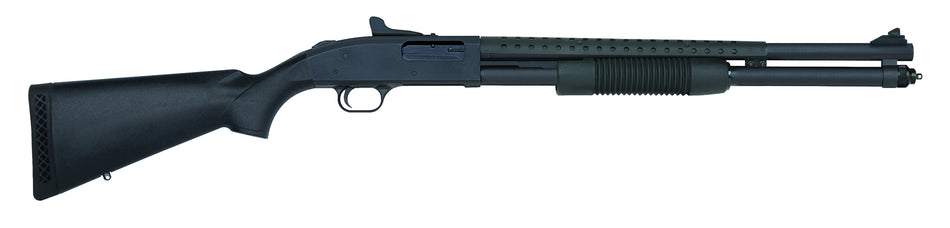 Mossberg 50693 590 Persuader 12 Gauge 8+1 3" 20" Cylinder Bore Heat-Shield Barrel, Matte Blued Metal Finish, Drilled & Tapped Receiver, Ghost Ring Sight, Synthetic Stock