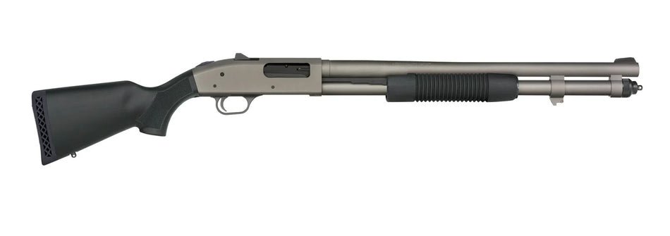 Mossberg 50796 590A1 NFA Pro 12 Gauge 3" 5+1 20" Tungsten Gray Cerakote Barrel & Drilled & Tapped Steel Receiver, Black Synthetic Stock