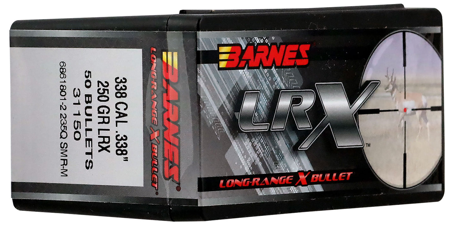 Barnes LRX Long Range 338 Cal 250gr Boat Tail Bullets 50/Box