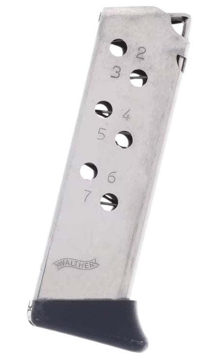 PPK 7-Round Nickel .32 ACP Pistol Mag with Finger Rest