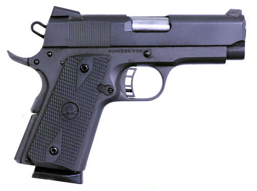 Rock Island 51429 Rock Standard CS 45 ACP Caliber with 3.60" Barrel, 7+1 Capacity, Overall Black Parkerized Finish Steel, Beavertail Frame, Serrated Slide & Black Rubber Grip