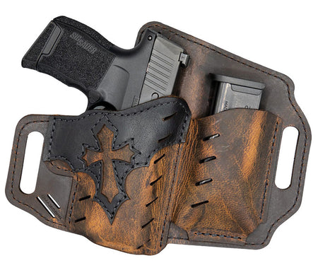 Versacarry Arc Angel OWB Water Buffalo Leather Holster with Mag Pouch Size 4 RH