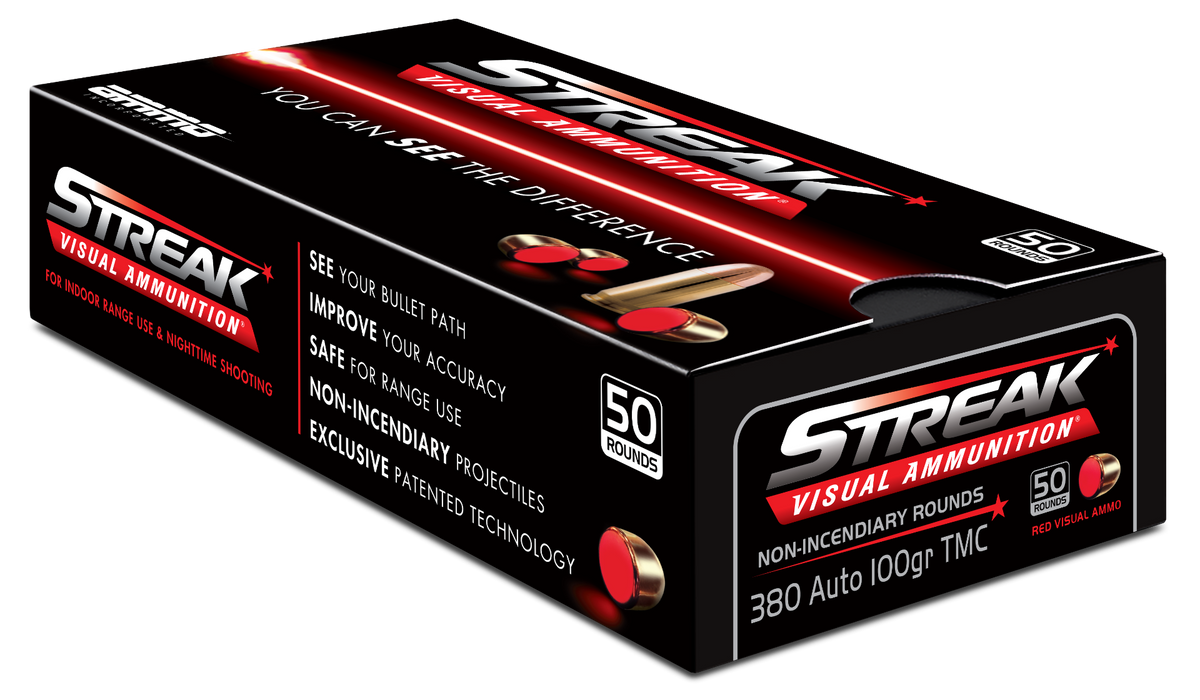 Ammo Inc STREAK AMO 380 AUTO 100GR TMC REDB