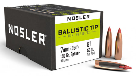 Nosler Ballistic Tip Hunting 7mm 140gr Spitzer Boat Tail 50/Box